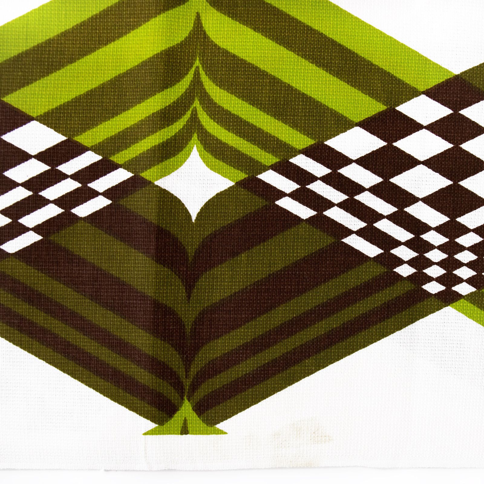 Long Length Of Unused 1970s Viscose Fabric With Psychedelic Chequerboard Design photo furniture