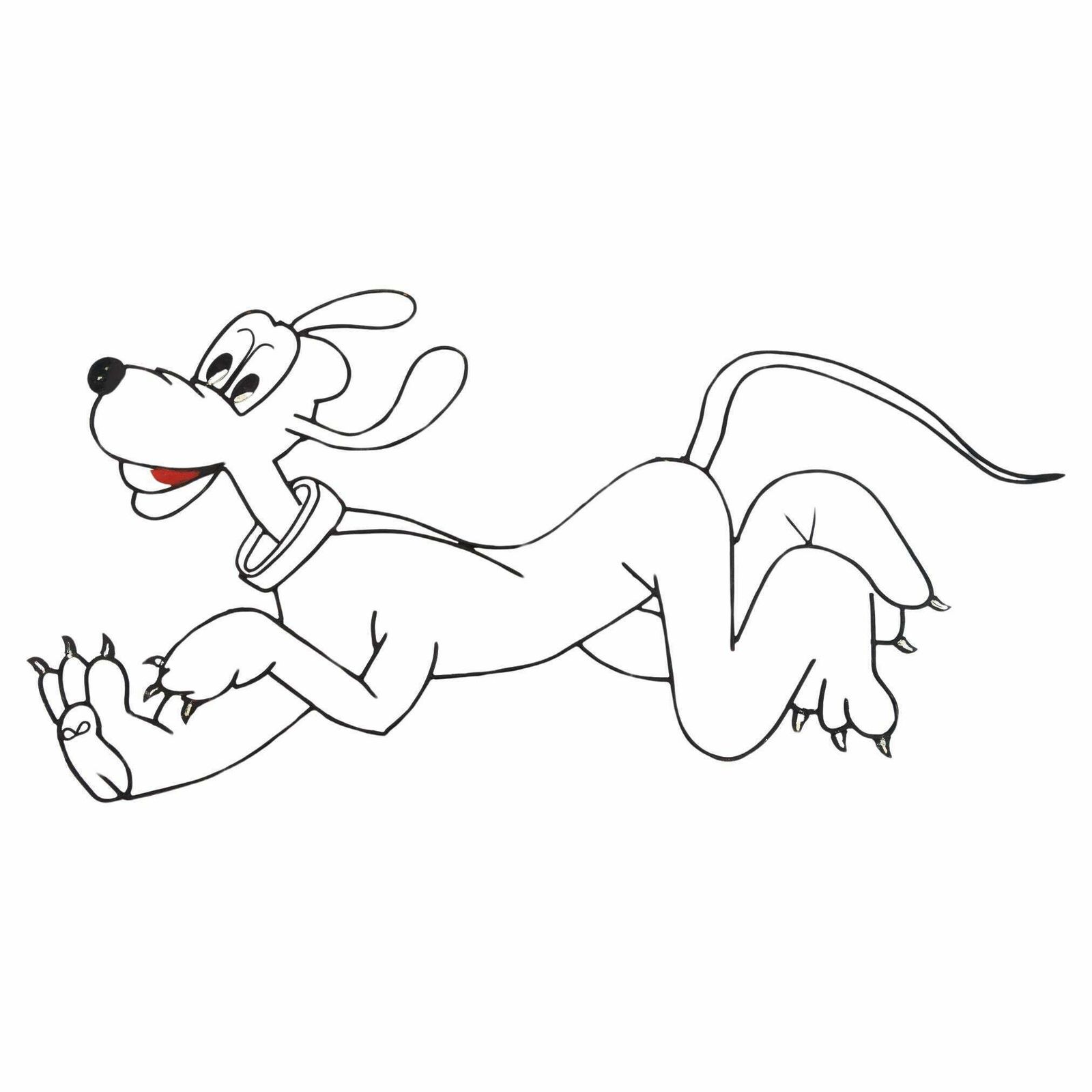 Disney " Pluto " Wall Decoration Made Of Iron Vienna Around 1960s