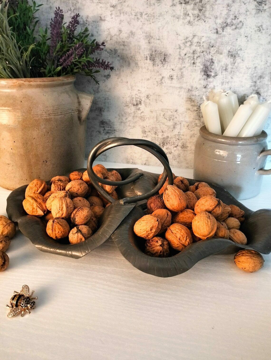 Antique French Art Nouveau Tray, A.E. Chanal, Fruit Bowl, Sweet Bowl, Dresser Accessory photo Home Decor