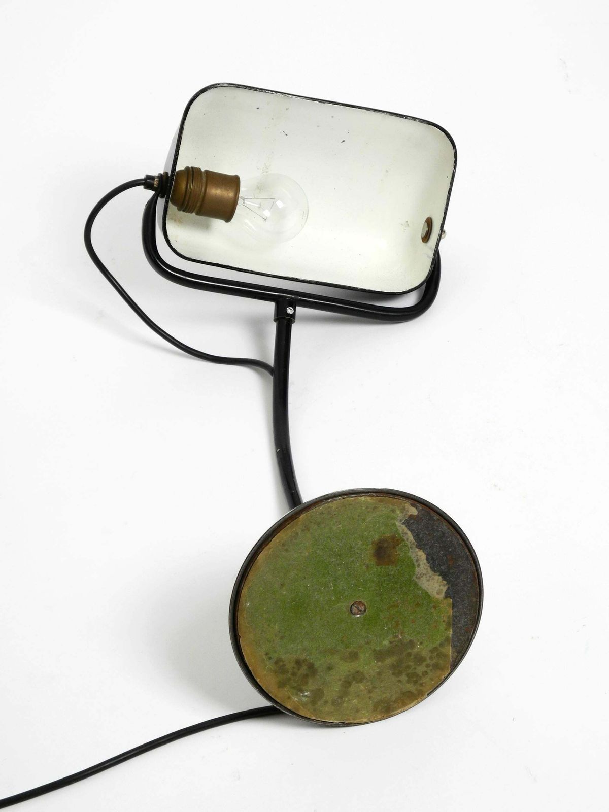 Very Rare Original 1940s Kaiser Idell Industrial Metal Table Lamp Model 6581 photo vinterior