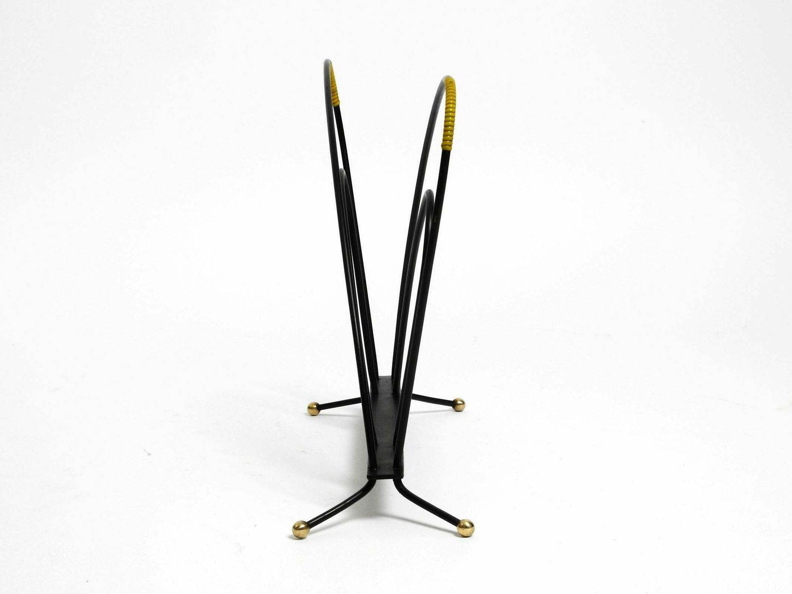 Extraordinary Mid Century Modern Newspaper And Magazine Stand Made Of Iron photo for sale