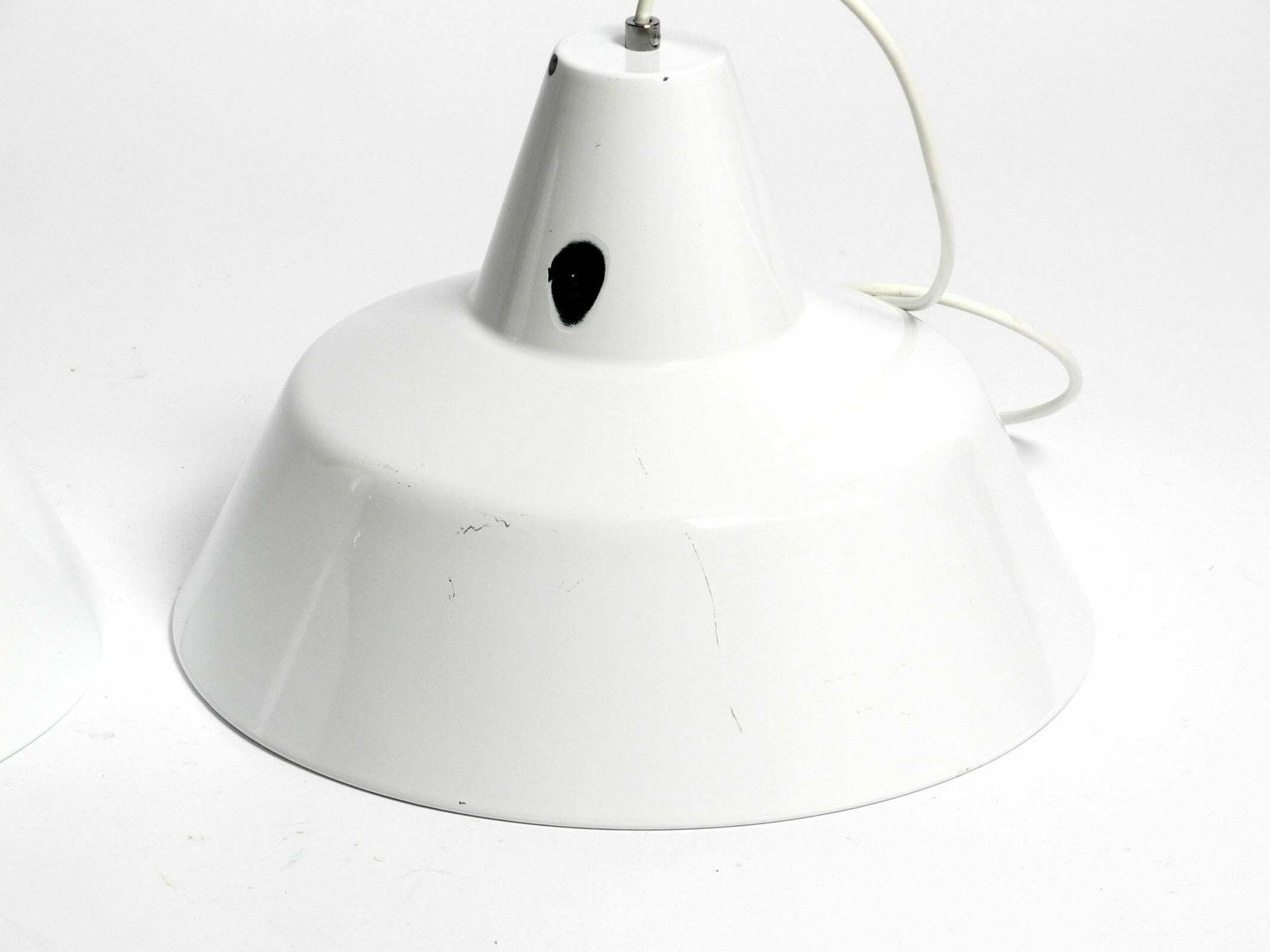 Pair Of 1950s Metal Enamel Ceiling Lamps By Axel Wedel Madsen For Louis Poulsen photo vinterior