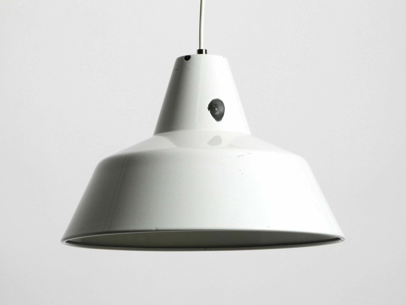 photo vintage Pair Of 1950s Metal Enamel Ceiling Lamps By Axel Wedel Madsen For Louis Poulsen