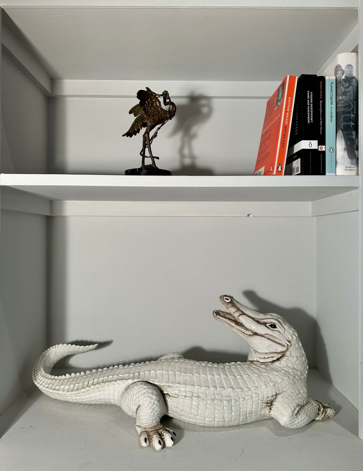 Fabulous Antique Midcentury Italian Majolica Decorative Ceramic Glazed Crocodile Circa 1960 photo for sale