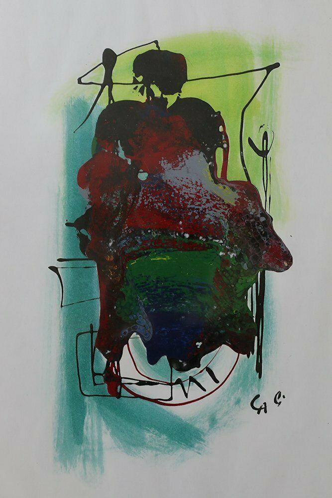 Rosario Cali, Hermetic Chromatism, 1970s, Mixed Media On Paper, Framed photo Art