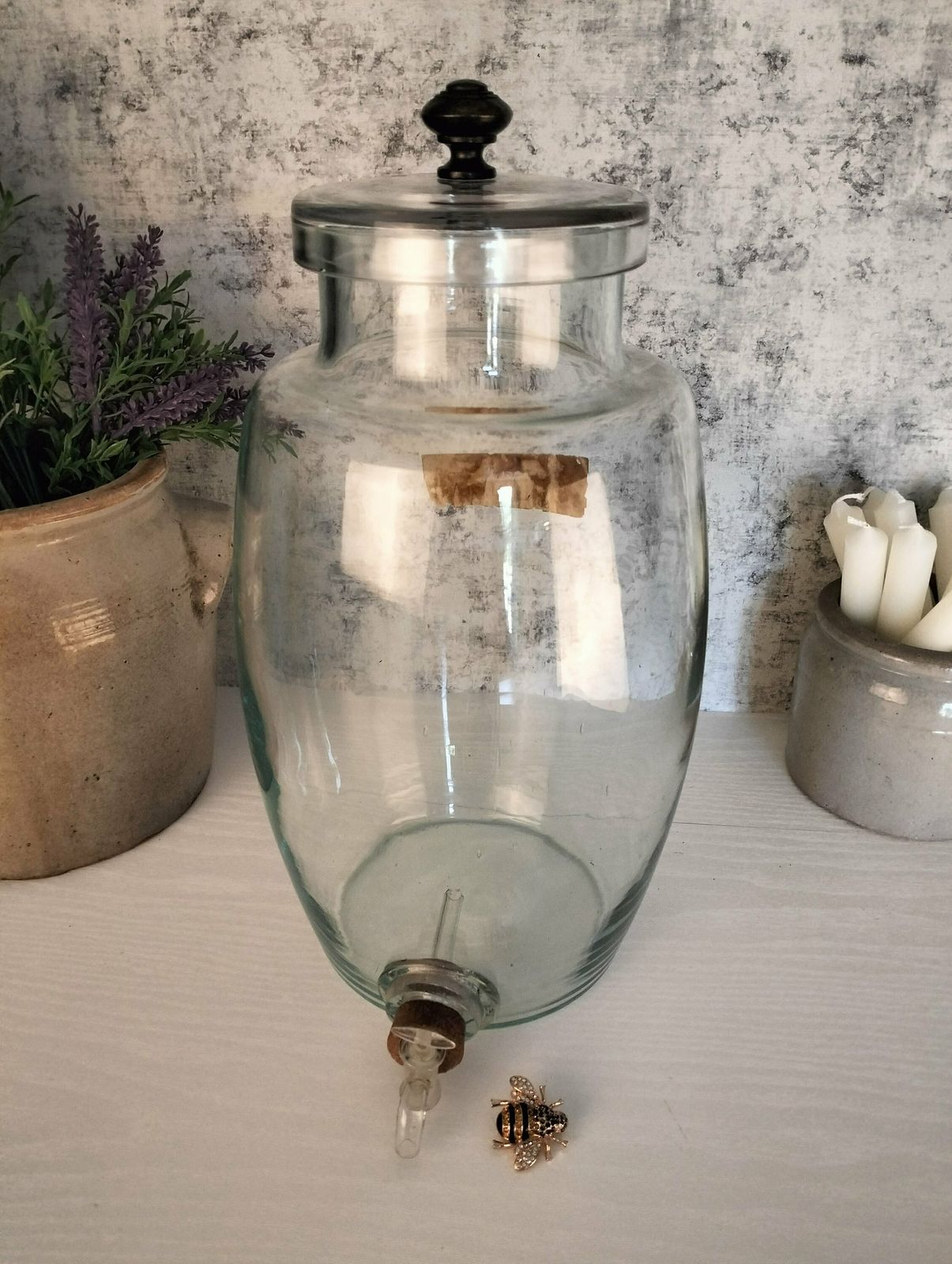 Antique French Perfume Jar, Perfume Cologne Pharmacy Bottle, Antique Pharmacy Dispenser photo for sale