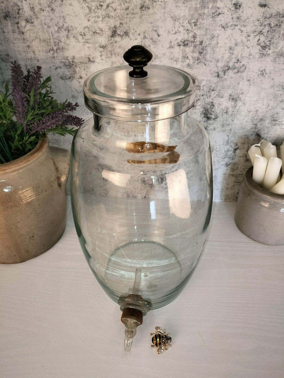 Antique French Perfume Jar, Perfume Cologne Pharmacy Bottle, Antique Pharmacy Dispenser photo vinterior