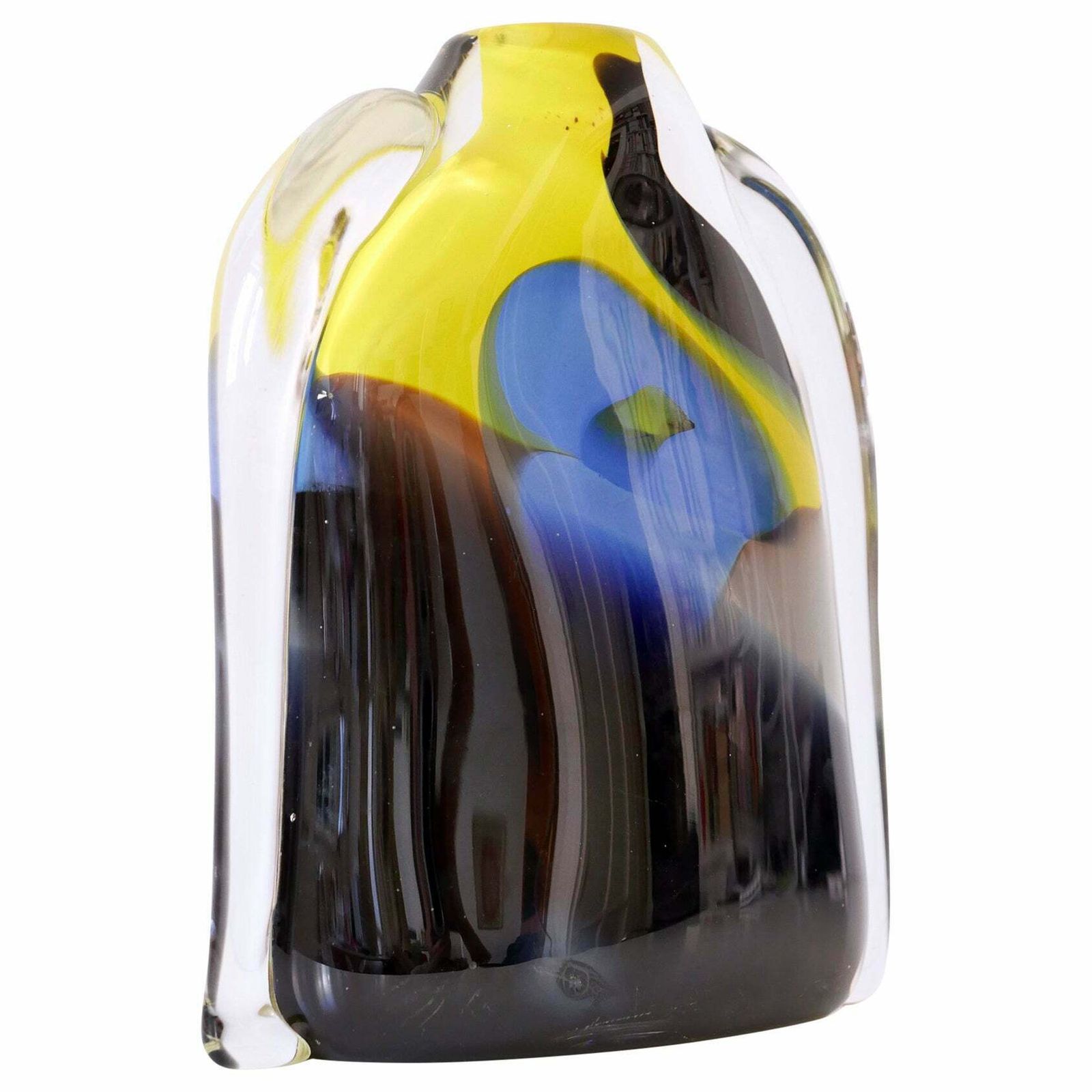 Tall And Decorative Murano Glass Vase Italy 1990s