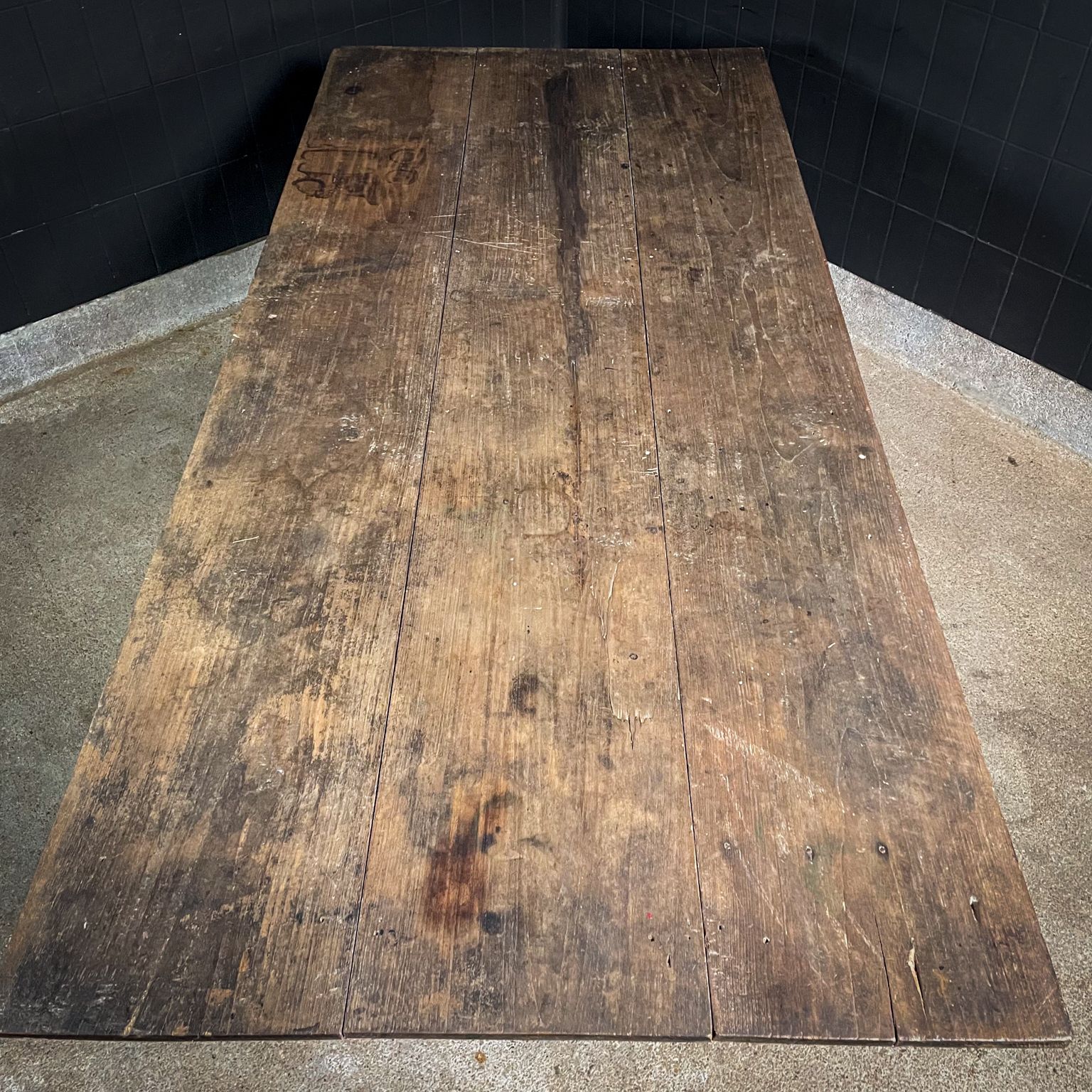 Vivre Crafts Industrial Dining Table – Antique Teak photo for sale
