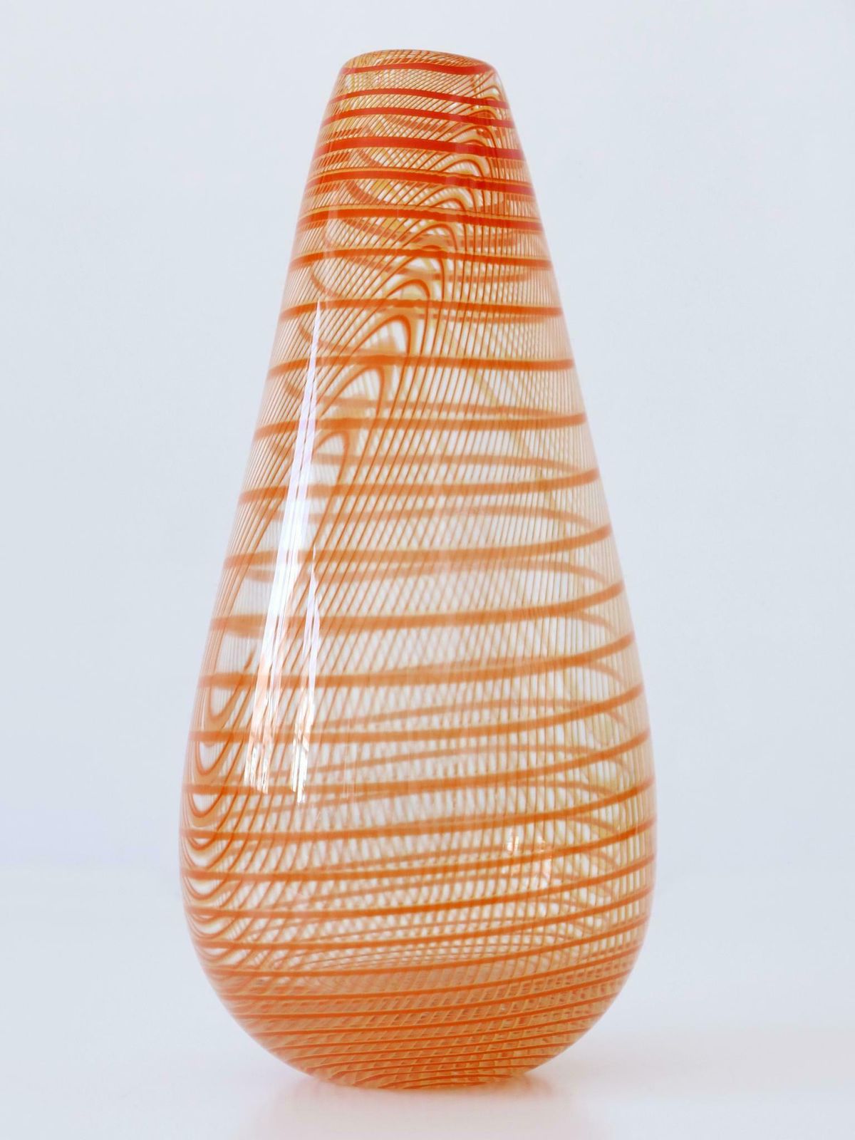 Signed & Limited Edition Art Glass Vase By Olle Brozén For Kosta Boda Sweden photo buy