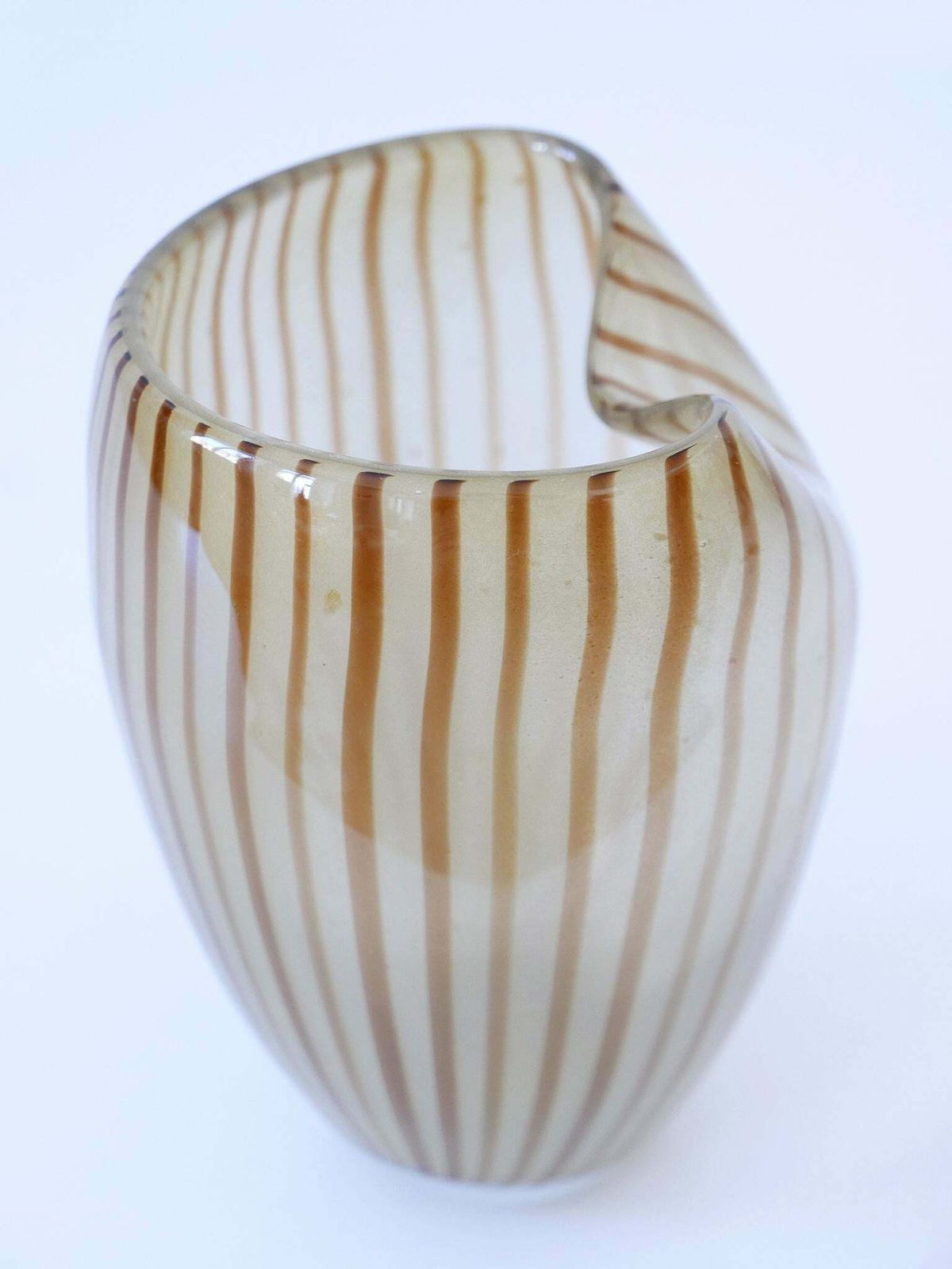 photo buy Decorative Mid Century Modern Murano Glass Vase Italy 1960s