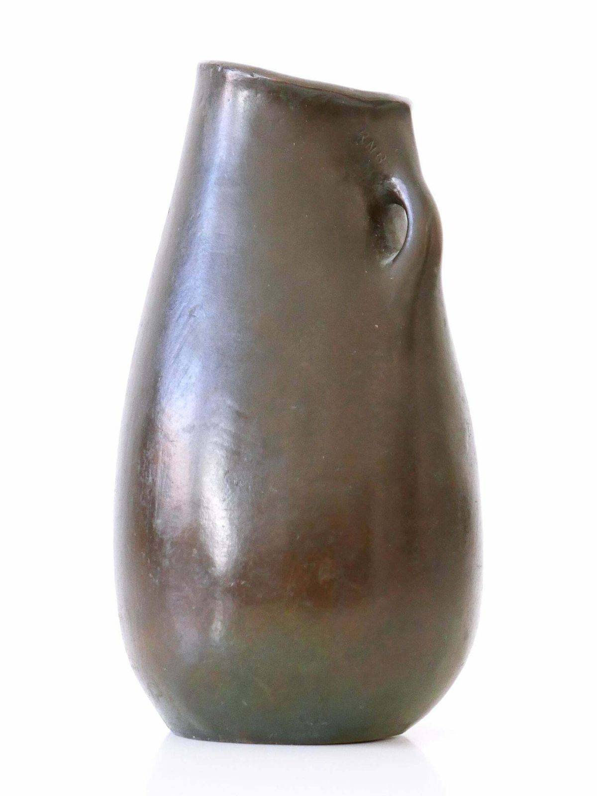 photo vinterior Rare And Elegant Mid Century Modern Bronze Vase Germany 1960s Signed: Rnr