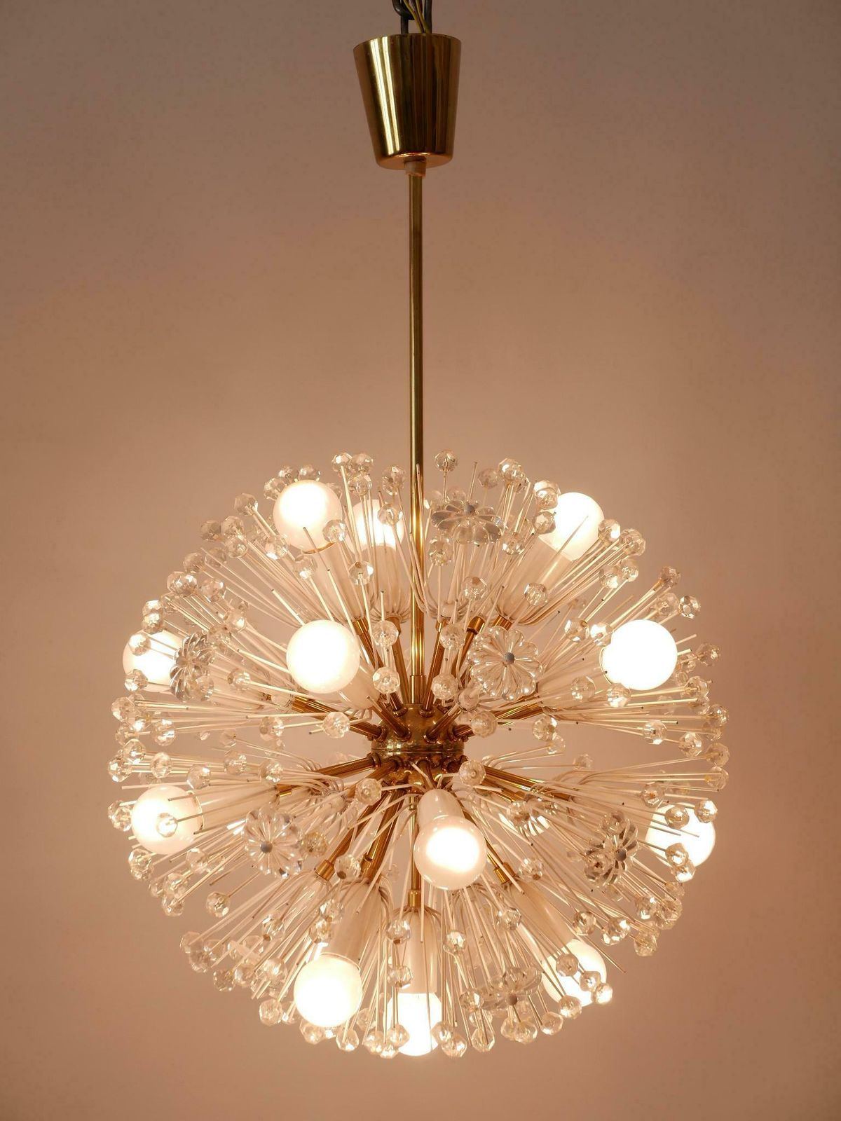 Amazing 17 Lights Chandelier Dandelion By Emil Stejnar For Rupert Nikoll 1950s photo vintage