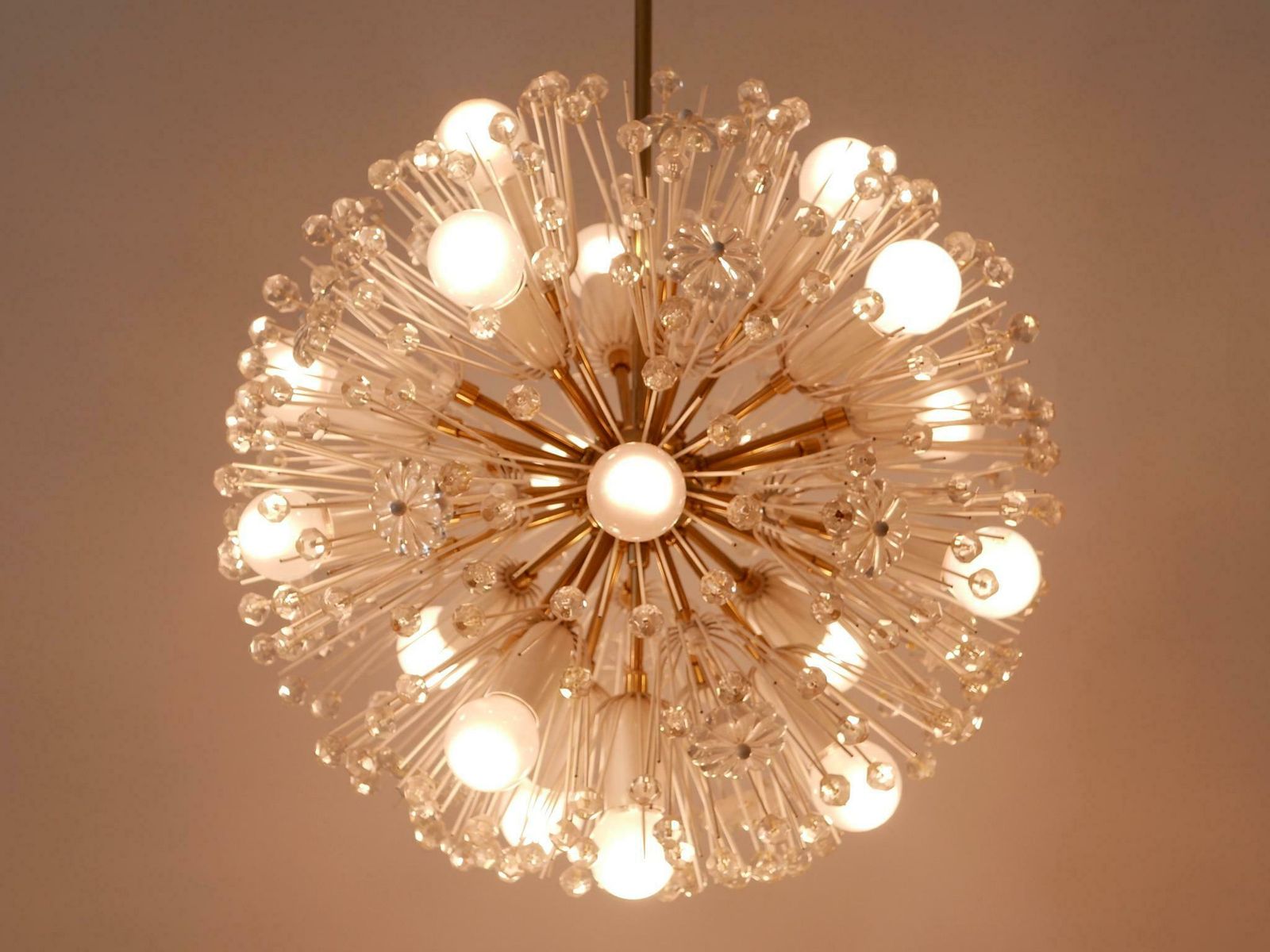 3376.0 Amazing 17 Lights Chandelier Dandelion By Emil Stejnar For Rupert Nikoll 1950s photo