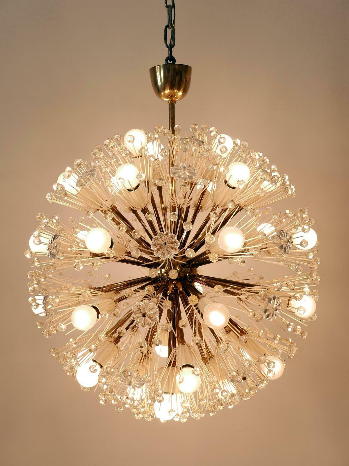 Large 33 Lights Chandelier Dandelion By Emil Stejnar For Rupert Nikoll 1950s photo buy