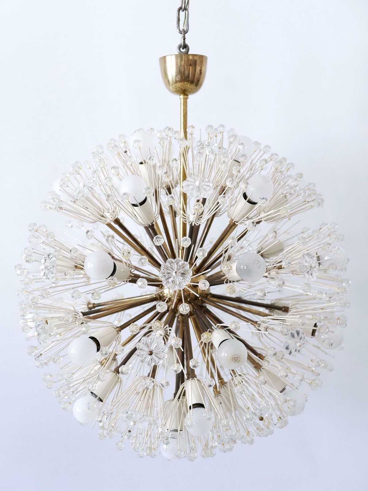 Large 33 Lights Chandelier Dandelion By Emil Stejnar For Rupert Nikoll 1950s photo vintage