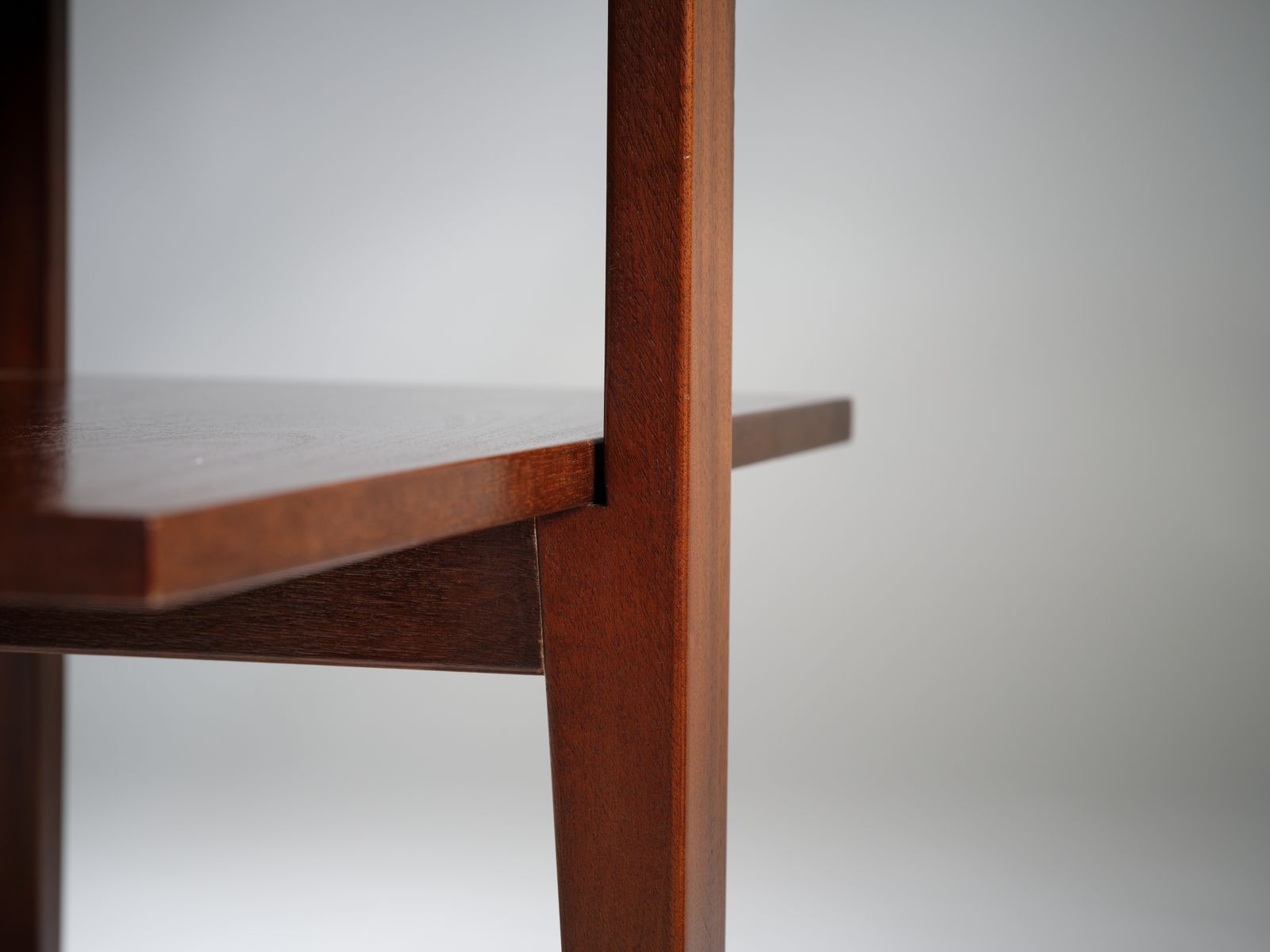 Stunning Mid Century Modern Verde Alpi Marble & Mahogany Side Table In The Manner Of Florence Knoll, Circa 1990’s, 2 Matching Tables Available. photo vintage