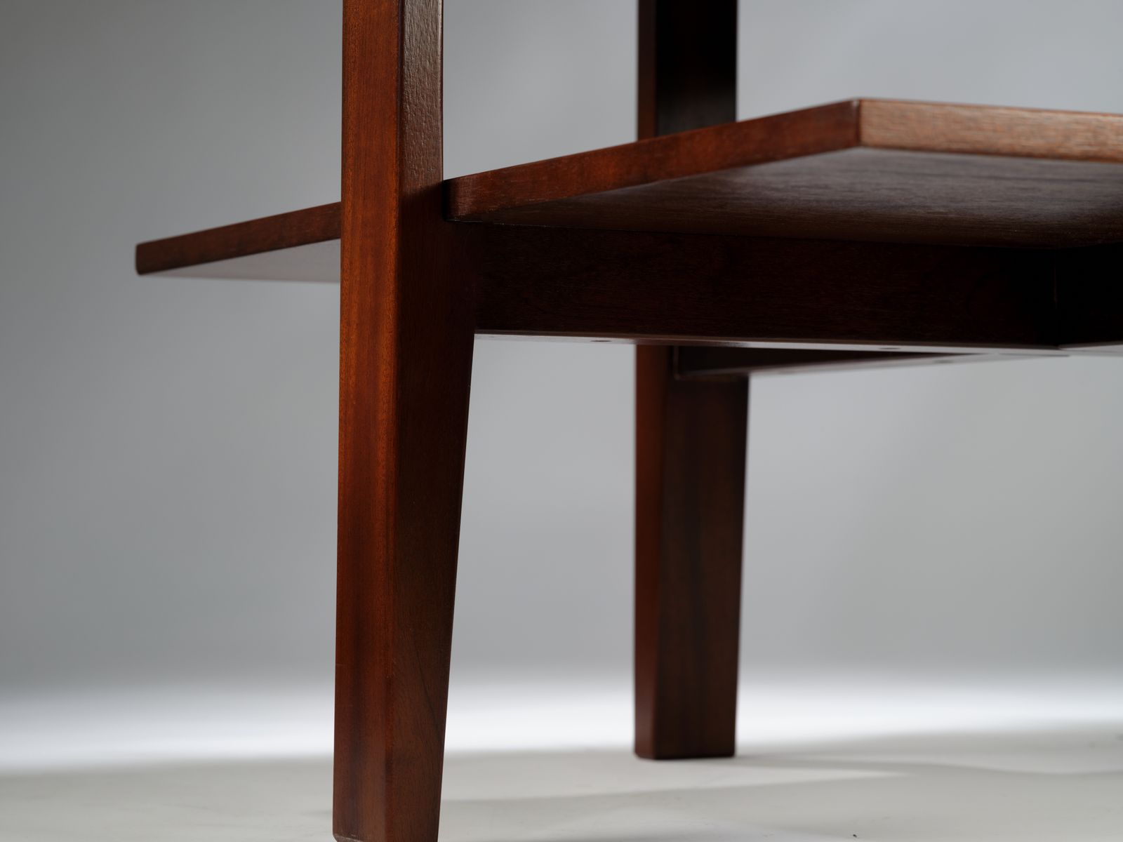 2395.0 Stunning Mid Century Modern Verde Alpi Marble & Mahogany Side Table In The Manner Of Florence Knoll, Circa 1990’s, 2 Matching Tables Available. photo