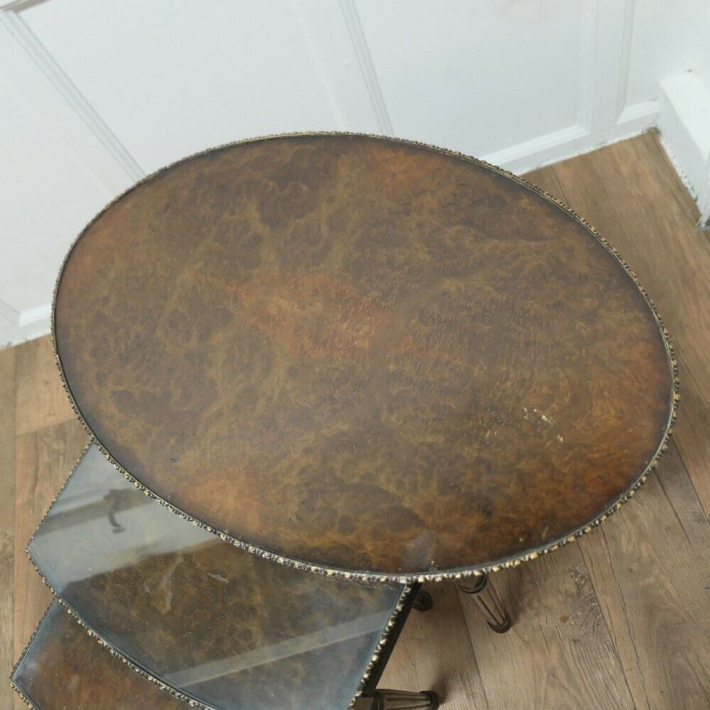 Decorative Burr Walnut Nest Of Three Tables photo 570.0