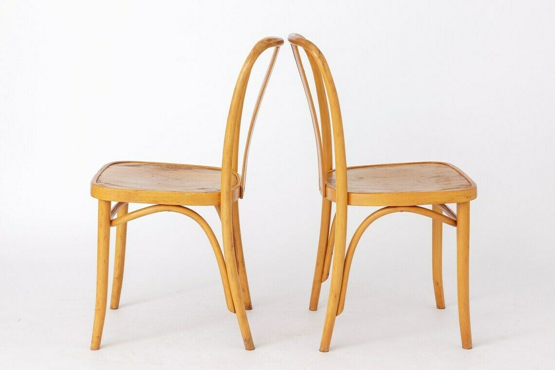 2 Vintage Ikea Chairs Lena By Radomsko 1970s Bentwood photo for sale