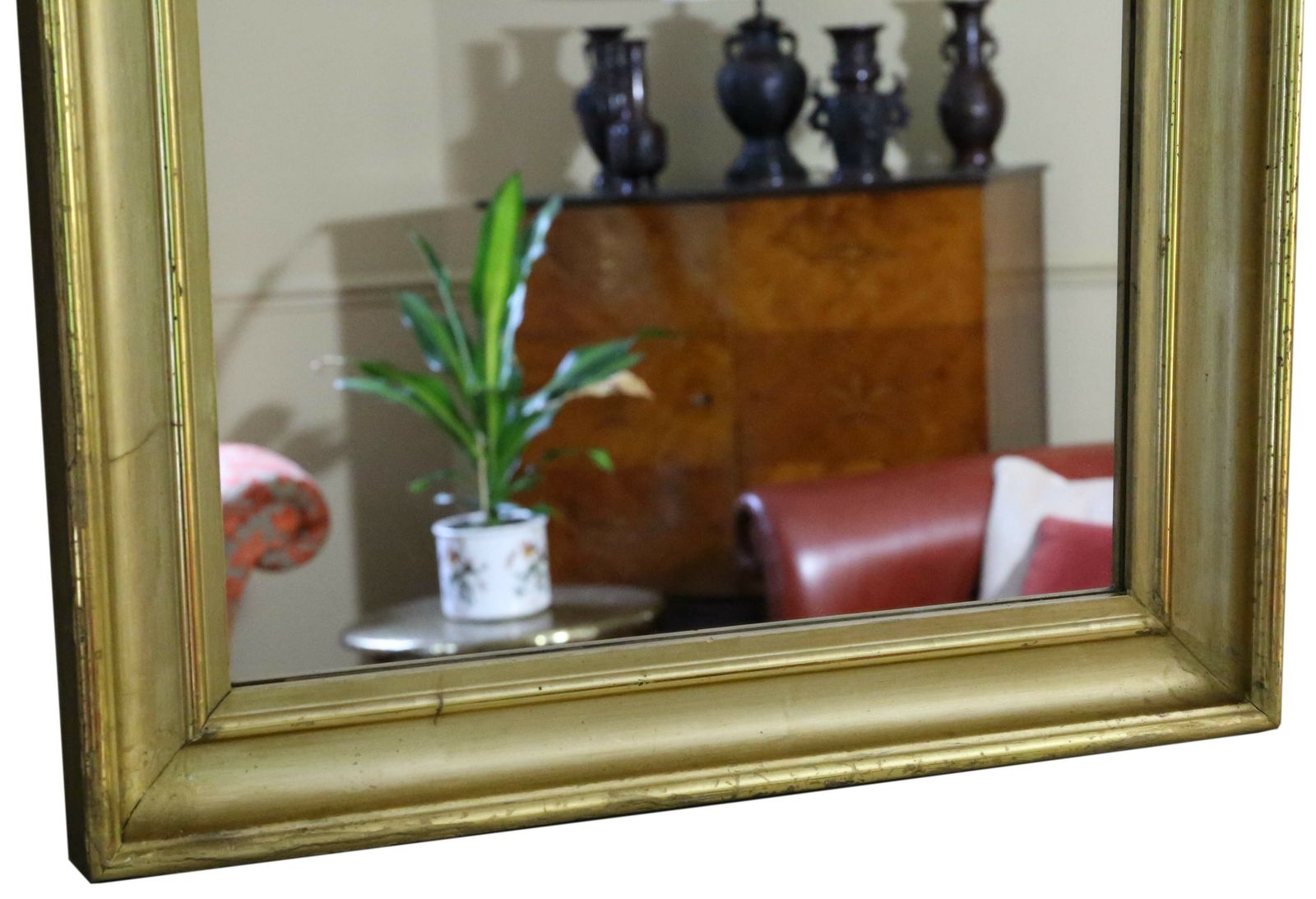 Antique Large Quality Gilt C1900 Overmantle Wall Mirror photo for sale