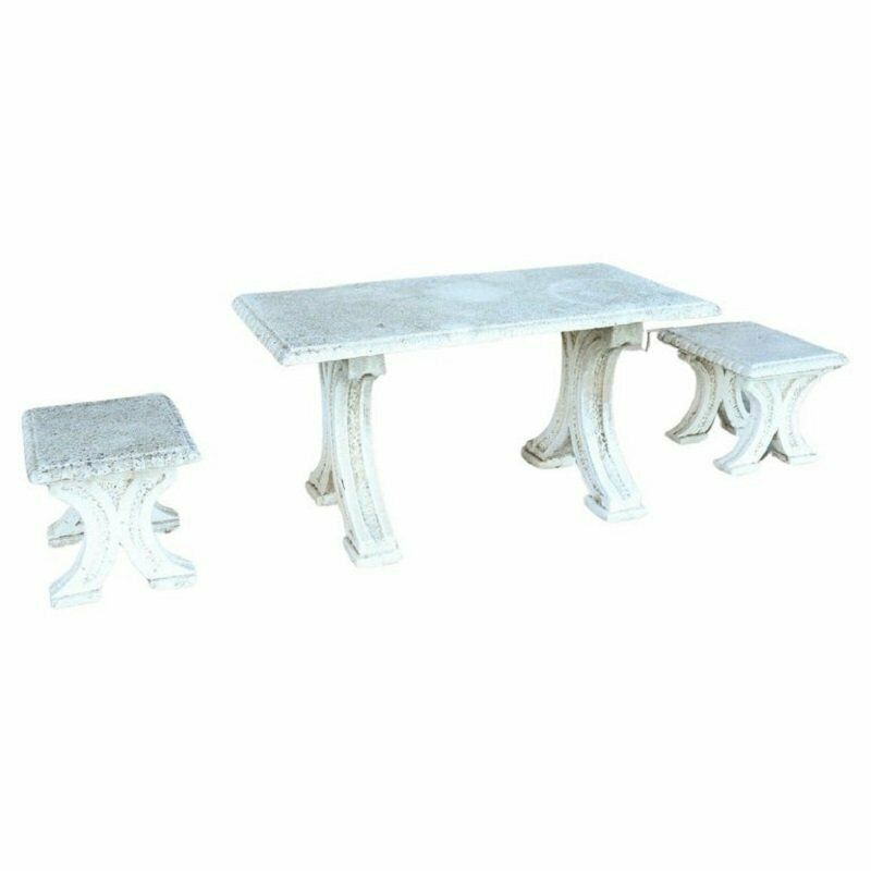 Early 20th Century Garden Table And Stools, Set Of 3