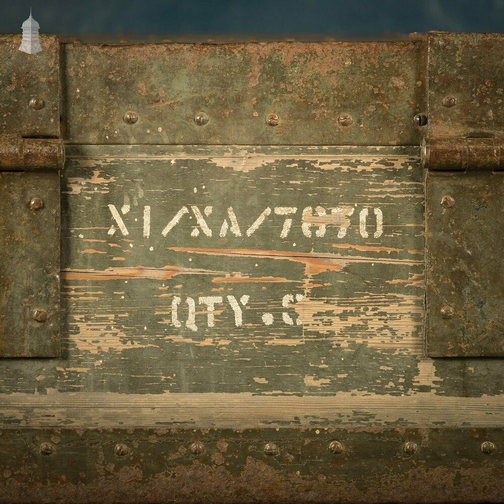 1920’s Agricultural Parts Box, Wood And Metal Construction photo Furniture