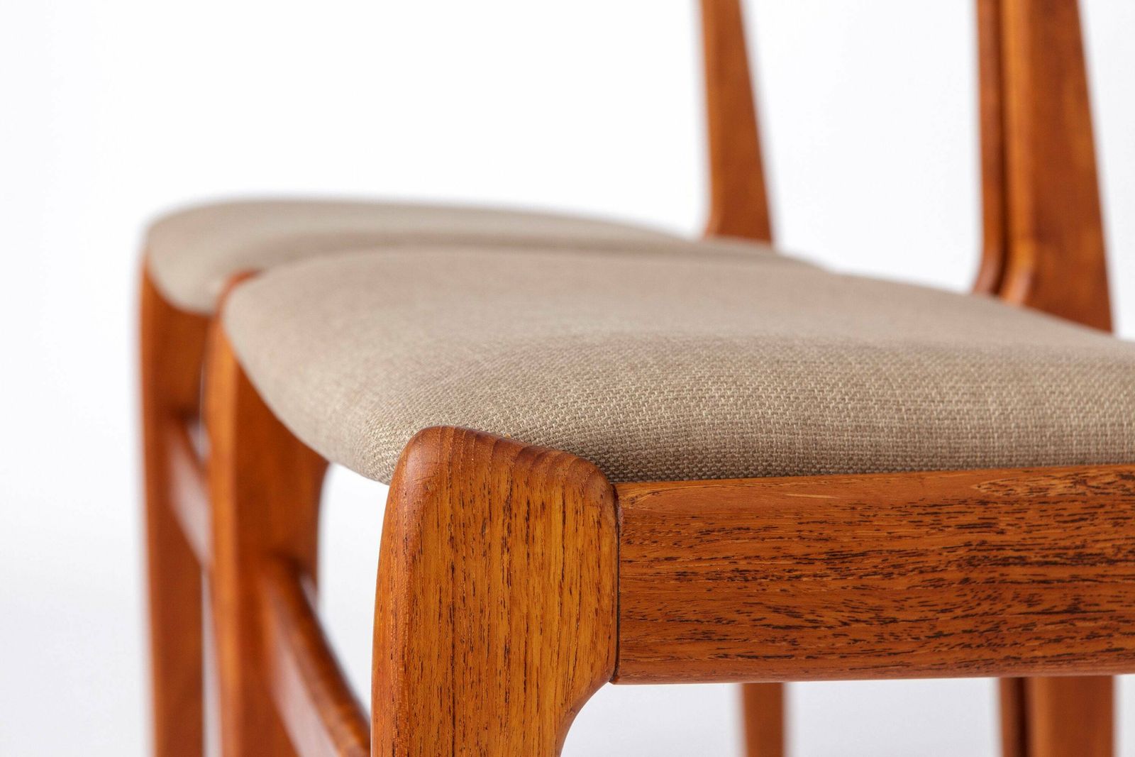 2 Of 5 Vintage Danish Chairs 1960s   Walnut Chair Frame photo vintage