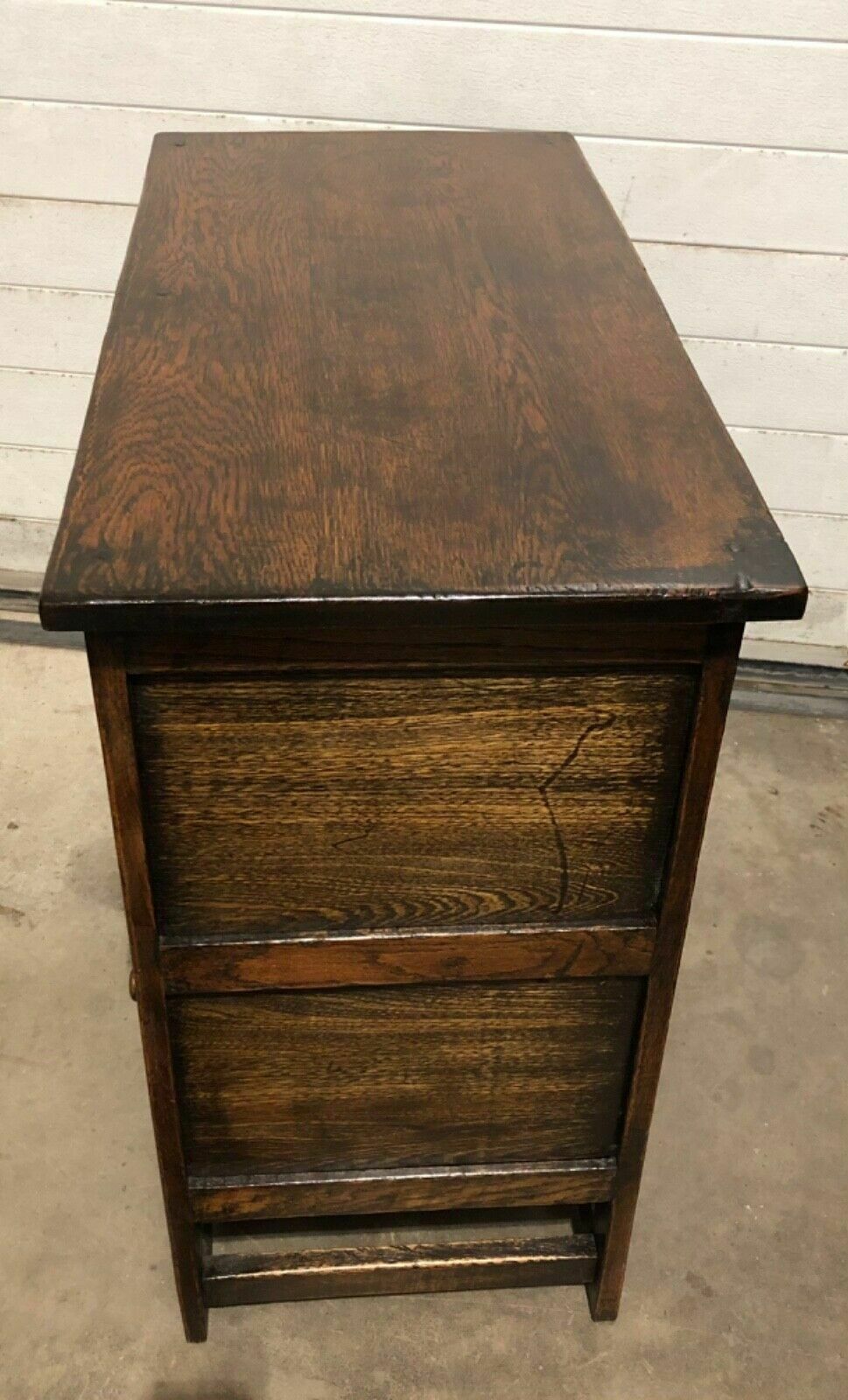photo furniture Handsome Vintage Carved Oak Cabinet