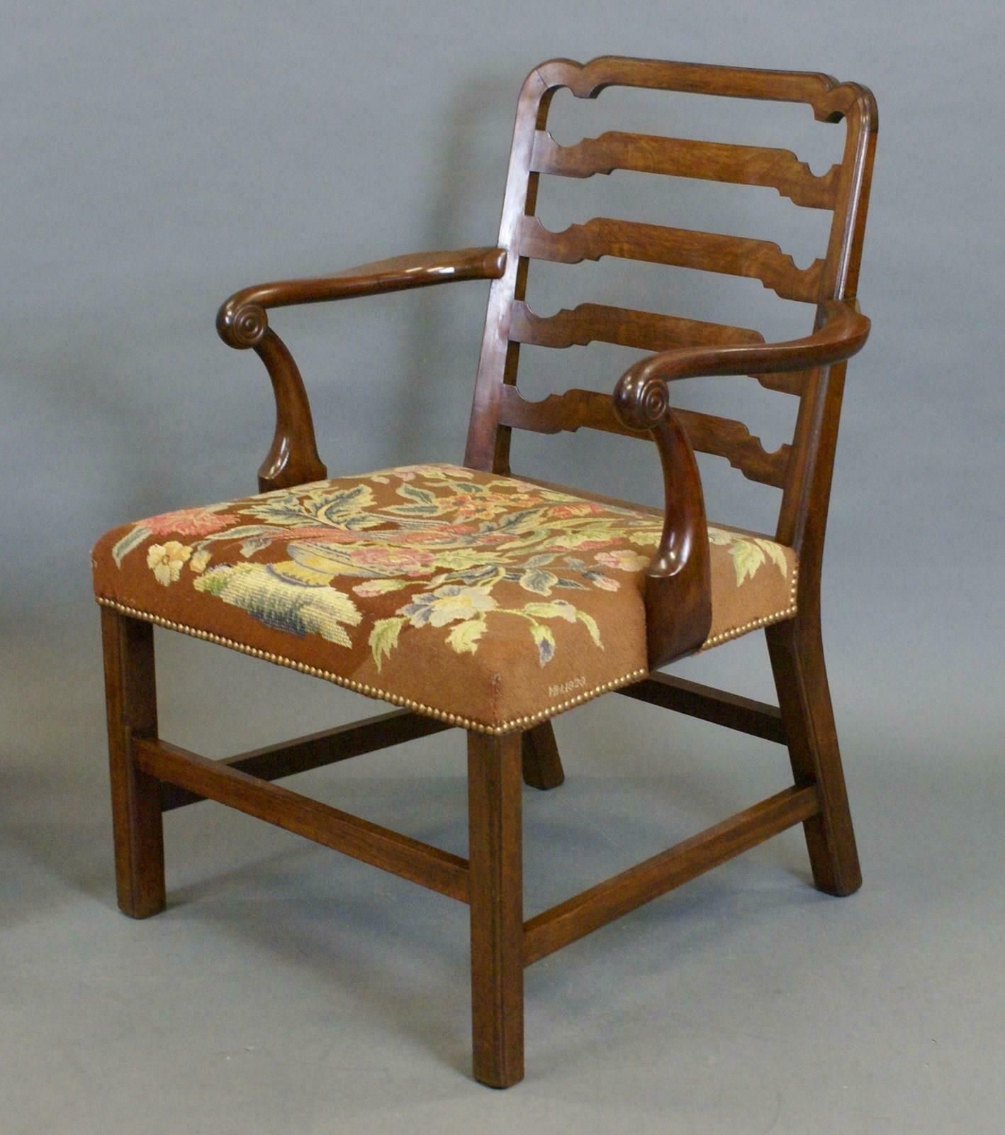 A Pair Of Chippendale Period Arm Chairs photo furniture