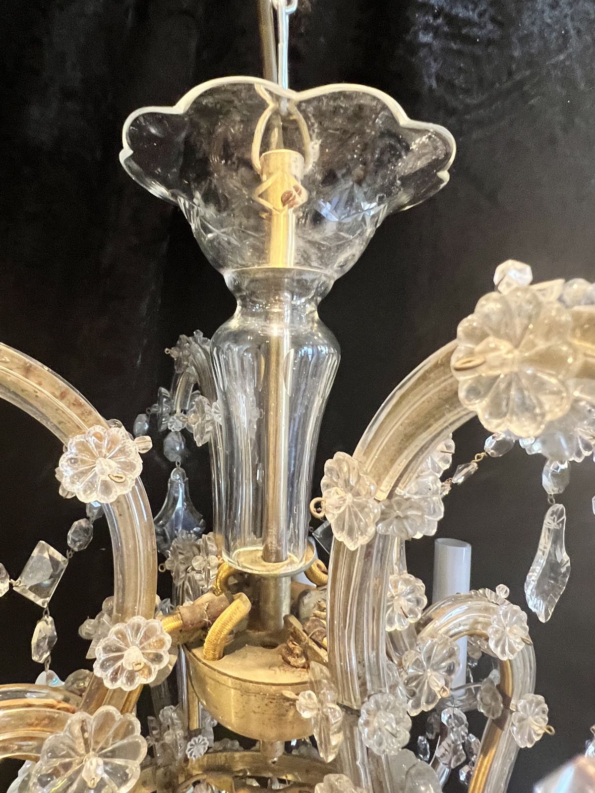 A Pair Of  Italian Twelve Light Antique Marie Theresa Chandeliers (We Have Four In Total Of These) photo for sale