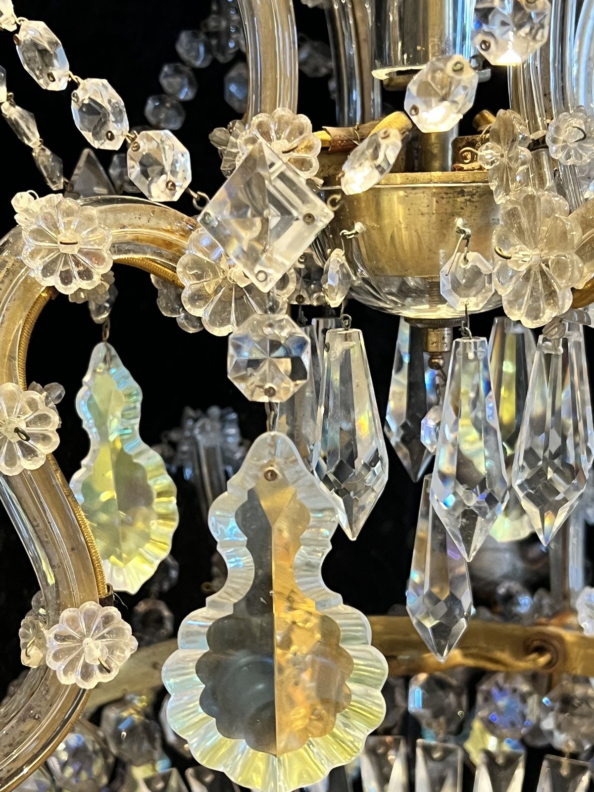 A Pair Of  Italian Twelve Light Antique Marie Theresa Chandeliers (We Have Four In Total Of These) photo 4400.0