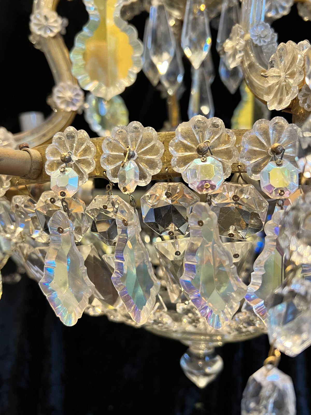 photo buy A Pair Of  Italian Twelve Light Antique Marie Theresa Chandeliers (We Have Four In Total Of These)