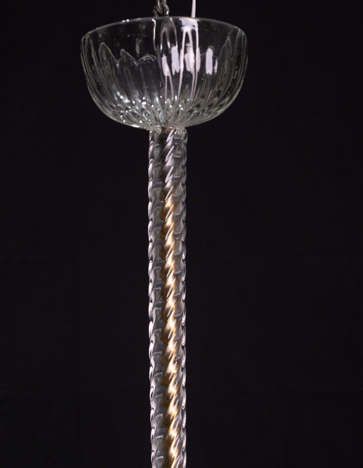 Exceptional Three Arms Chandelier By Barovier E Toso, 1950s photo vintage