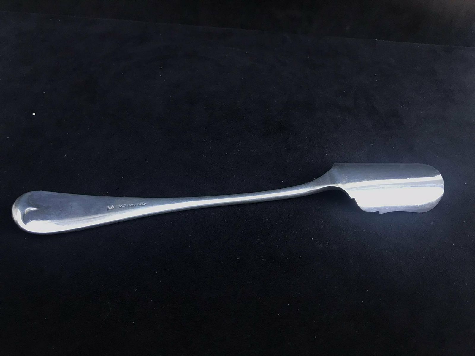 Victorian Silver Plated Cheese Scoop Stilton Spoon Atkin Brothers Victorian Silver Plated Antique Collector Gift English Flatware photo for sale
