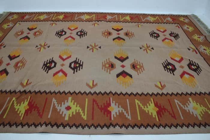 1940s Kilim Wool Carpet/Rug, Czechoslovakia photo Textiles