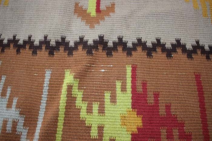 photo for sale 1940s Kilim Wool Carpet/Rug, Czechoslovakia