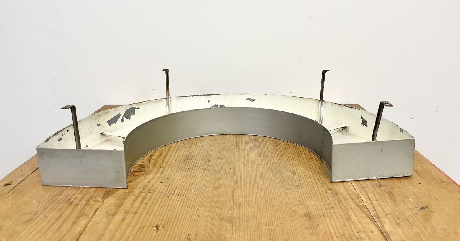Large Vintage Grey Iron Facade Letter C , 1970s photo for sale