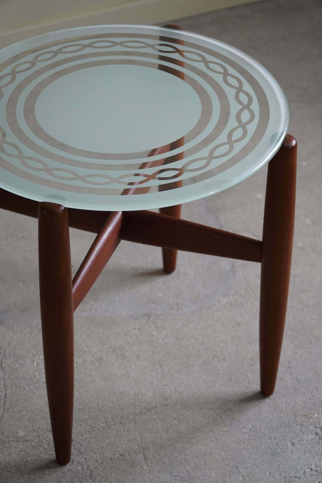 Side Table In Teak & Glass, Danish Mid Century Modern, Made In The 1960s photo 643.0