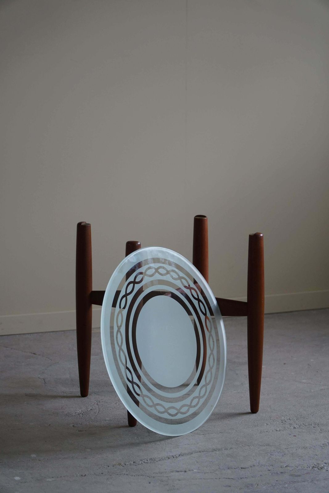 Side Table In Teak & Glass, Danish Mid Century Modern, Made In The 1960s photo vinterior