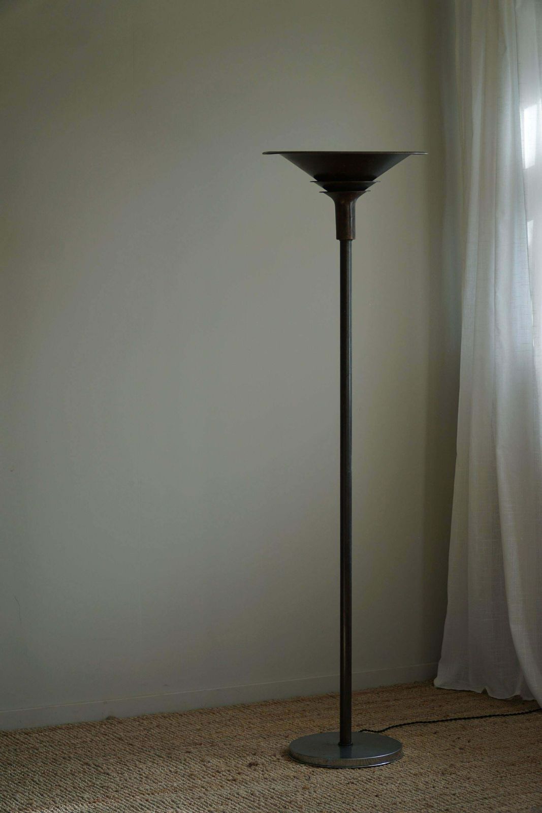 photo for sale Danish Art Deco Uplight Floor Lamp By Louis Poulsen, Model "A Lamp", 1930s