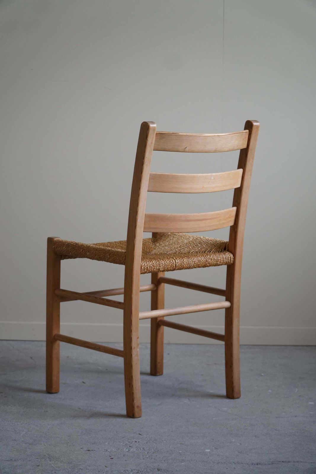 Set Of 10 Dining Chairs In Pine & Seagrass Seats, Danish Mid Century, 1960s photo buy
