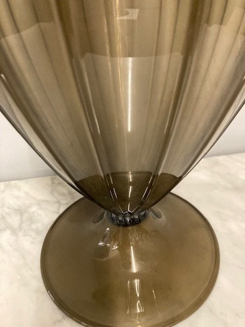 Ancient Large Ristolato Murano Glass Vase From The Early 1900s, Amber Colour photo 671.0