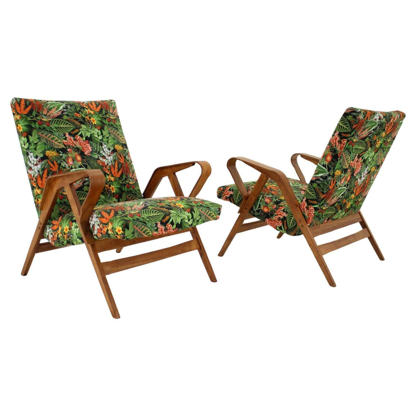 1960s Pair Of Restored Tatra Chairs, Czechoslovakia