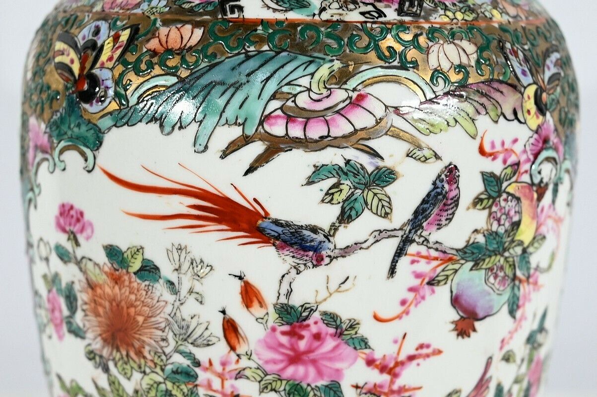 photo buy Canton Porcelain Lamp, China – Late 19th Century