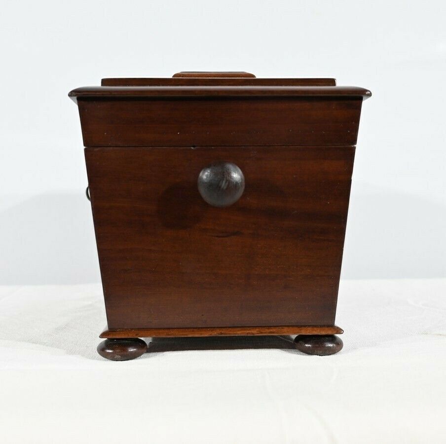 photo for sale Rare English Tea Caddy In Mahogany   Mid 19th Century
