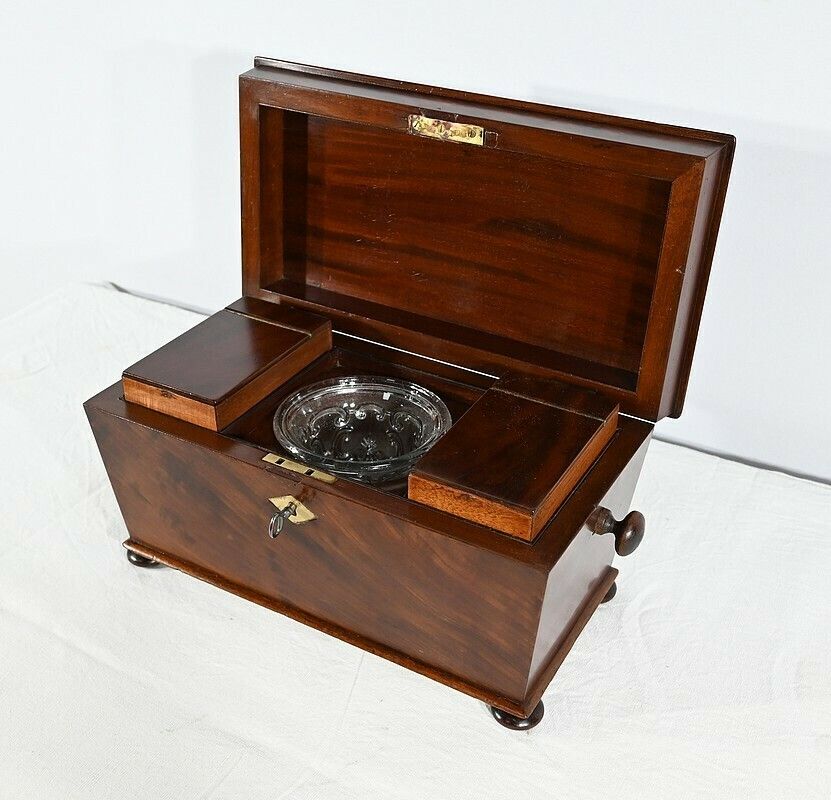 1285.83870991 Rare English Tea Caddy In Mahogany   Mid 19th Century photo