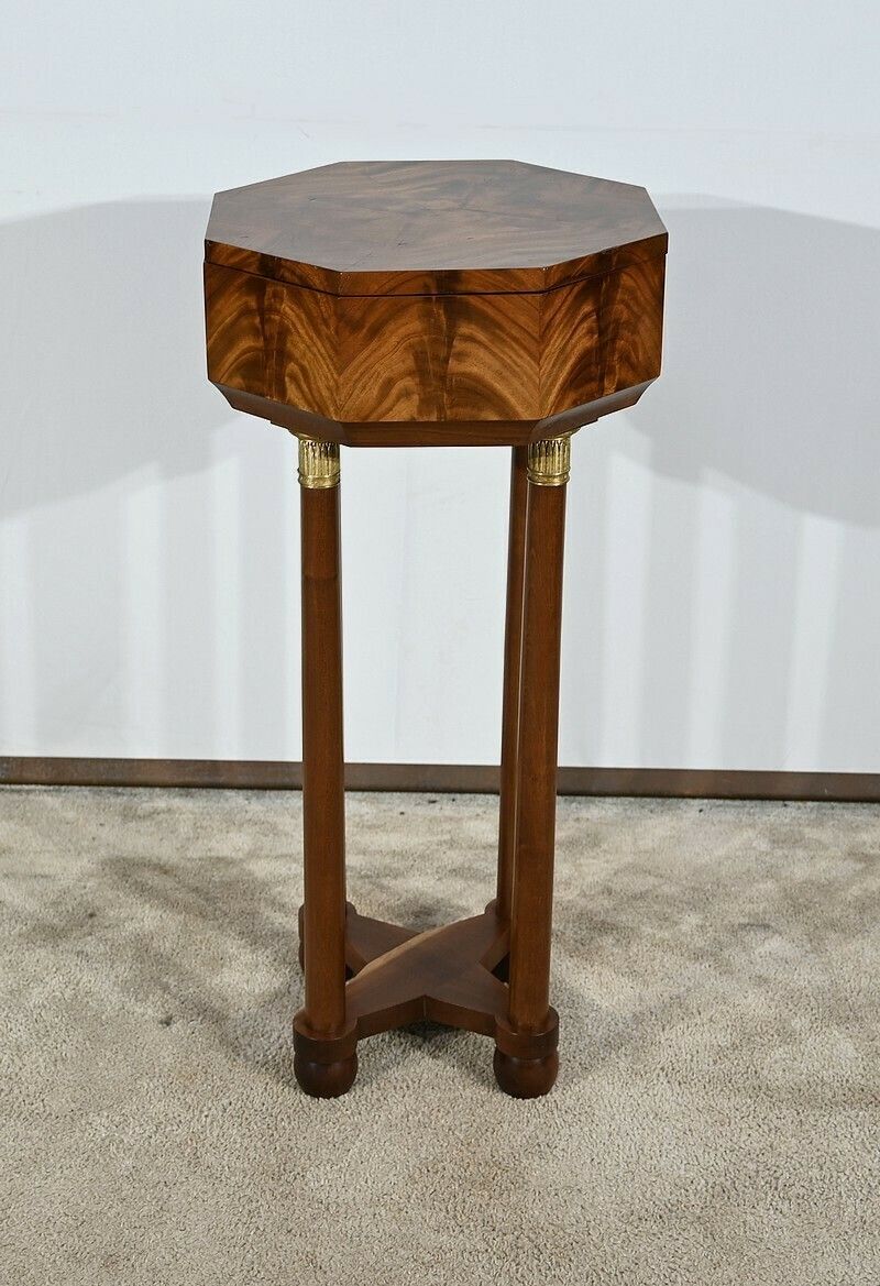 Small Powder Pedestal Table, Empire Style – 2nd Half Of The 19th Century photo for sale