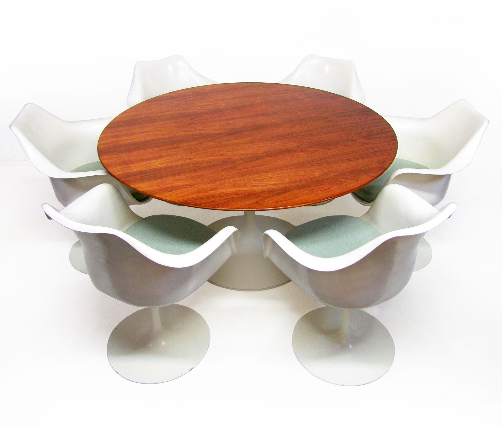 Six 1970s Space Age "Tulip" Dining Chairs Set By Eero Saarinen For Knoll photo Furniture
