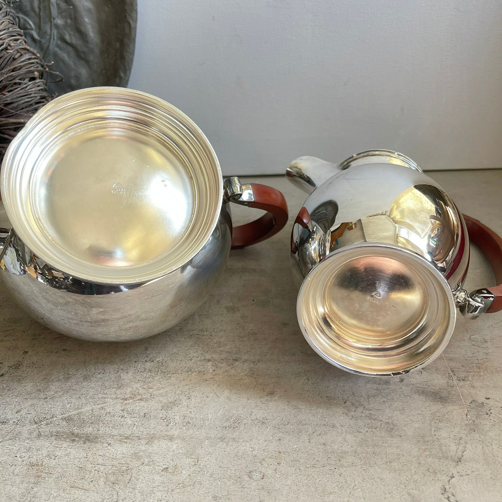 Vintage Antique 2 Piece Silver Plated Tea Set. Hot Water Pot. Tea Pot. Adie Brothers. Downton Abbey. Shabby Chic photo buy
